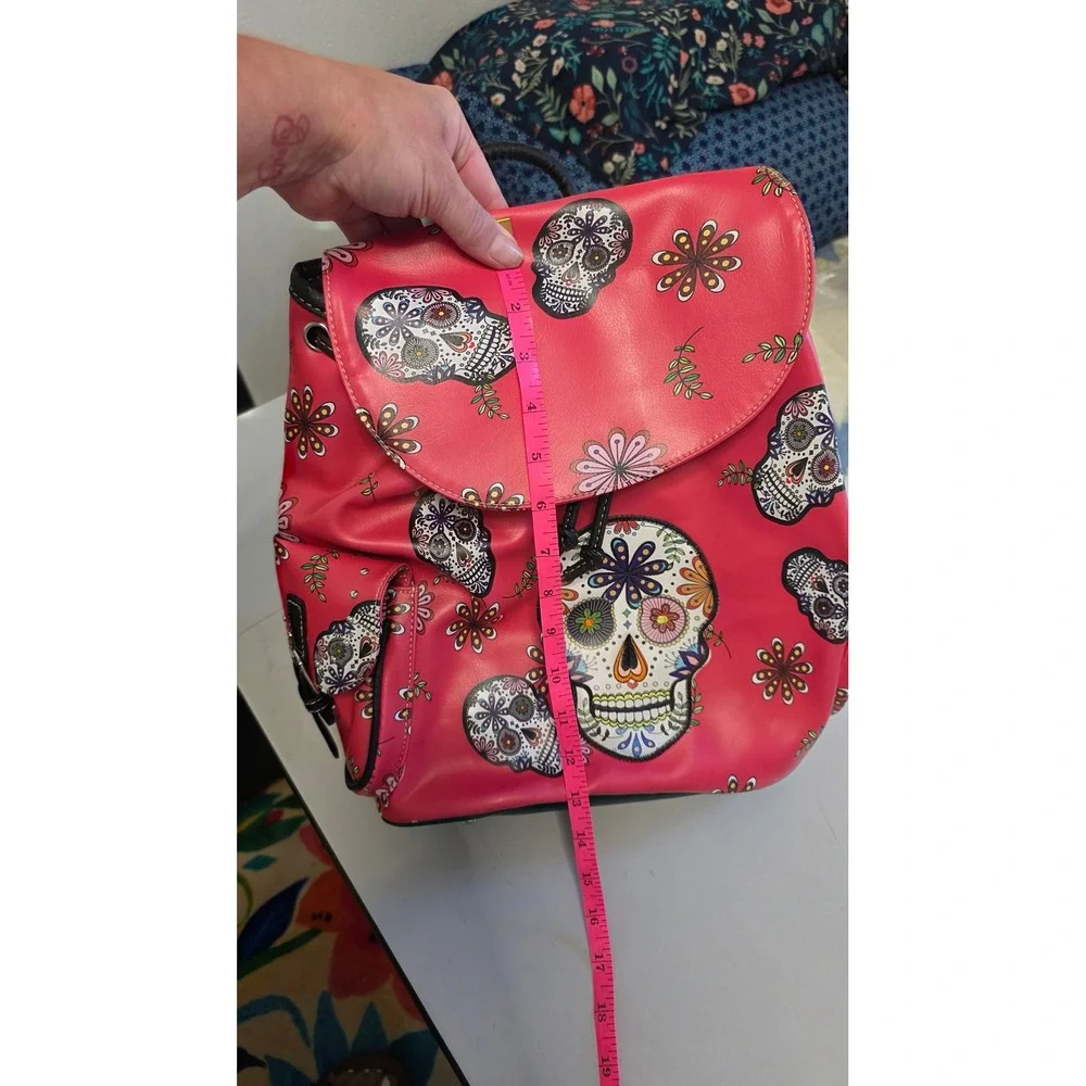 Unbranded Sugar Skull Backpack Women Medium Pink NWOT